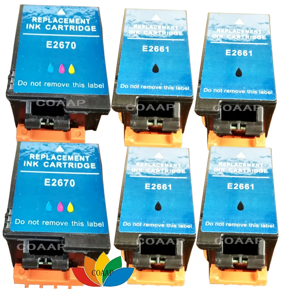 

COAAP 6pcs Compatible ink cartridge T2661 T2670 for Epson WorkForce WF-100W Printer (With chips)