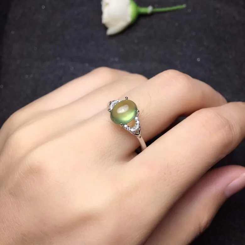 Natural grape stone ring, simple and exquisite, cheap, 925 sterling silver, natural gem store