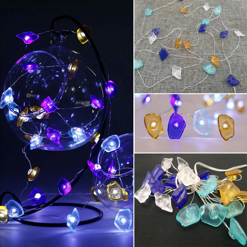LED String lights 2M Christmas Fairy light Silver Wire Garland Battery Powered with Remote Controller Wedding Party Decoration