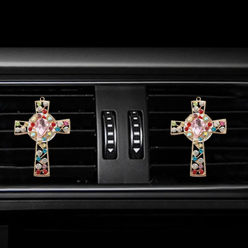 Inlay Water drill Cross shape car Air conditioning outlet perfume car perfume car interior accessories car fragrance