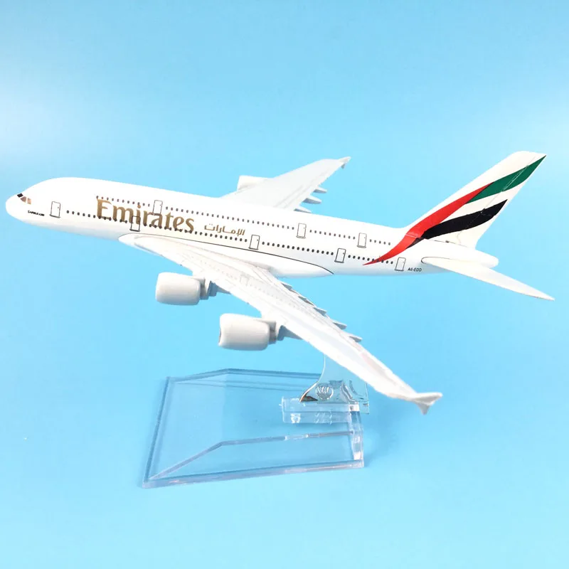 A380 EMIRATES Airways Airplane 16CM METAL ALLOY MODEL PLANE  AIRCRAFT Model Kids Toys New Year/Birthday/Collections Gifts