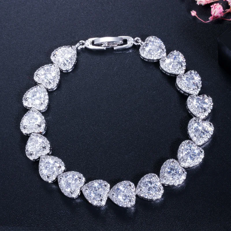 CWWZircons Luxuriöse Kubische Zirkon-Elemente Rot Grün Blau Österreichische Kristall-Armbänder Modeschmuck für Frauen Liebesgeschenk CB166 – Detail 4