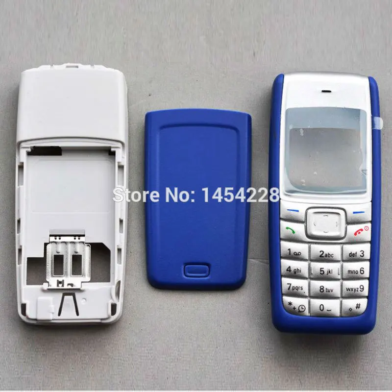 BINYEAE New Full Housing Case Cover Facing Front Frame With Key Board Display Glass+Middle Frame+Back Cover For Nokia 1110