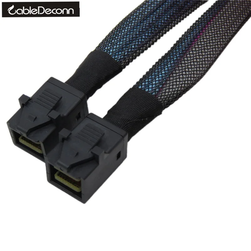 

CableDeconn внутренний мини-Кабель SAS SFF-8643 для SFF-8643 кабеля соответствуют SAS 3,0 12G 0,5 м-1 м