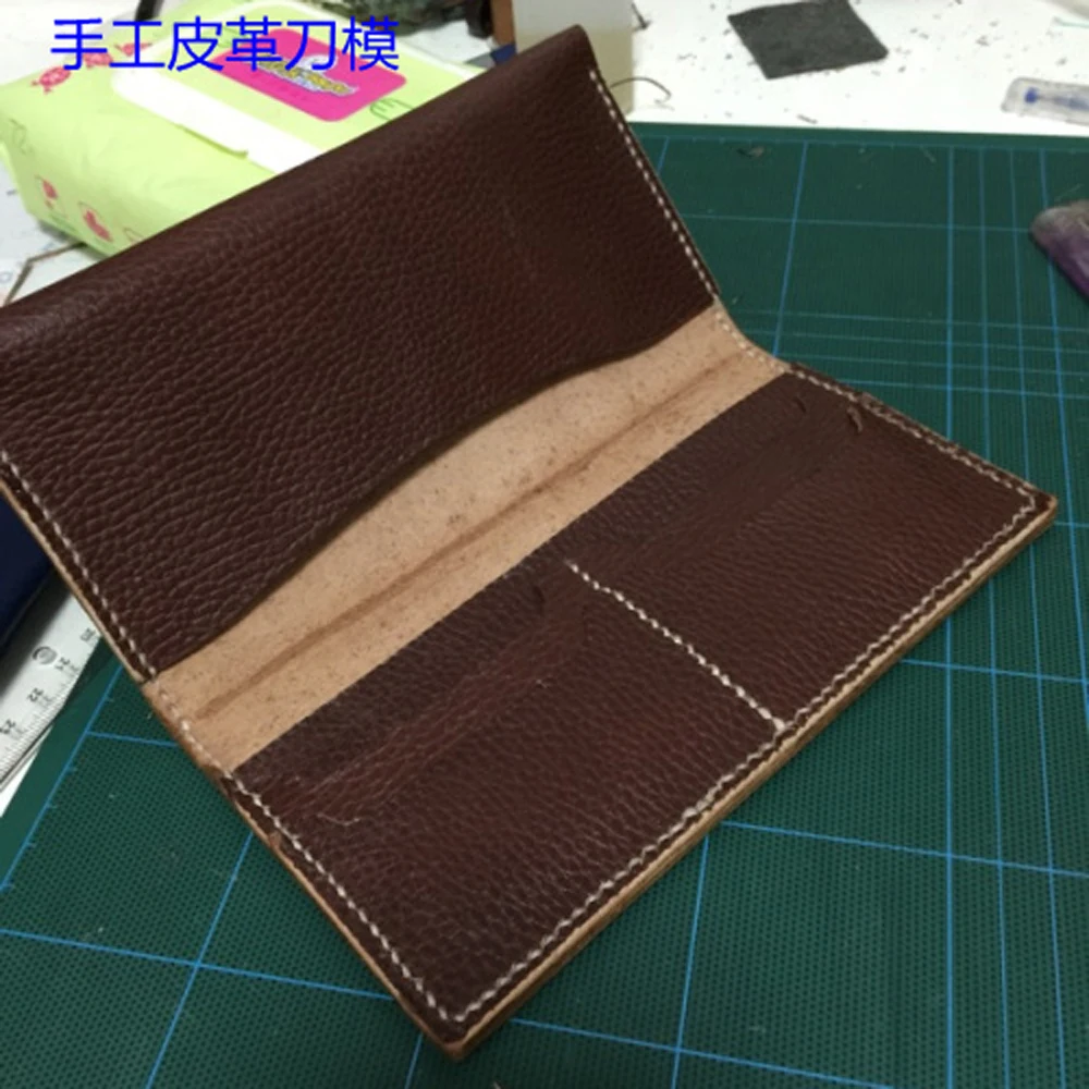 

DIY man long folded card holder wallet die cutting knife mould hand/machine punch tool template 20x9.5cm