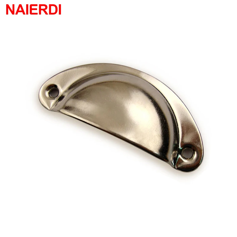 NAIERDI 20PCS Retro Metal Kitchen Drawer Cabinet Door Handle Furniture Knobs Handware Cupboard Antique Brass Shell Pull Handles