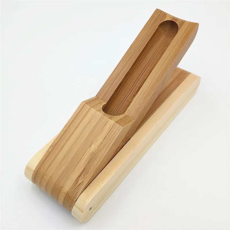 Hand-polished Bamboo Pen Box wooden pencil Case for Ballpoint Roller pen Environmental Protection as bussiness school gift