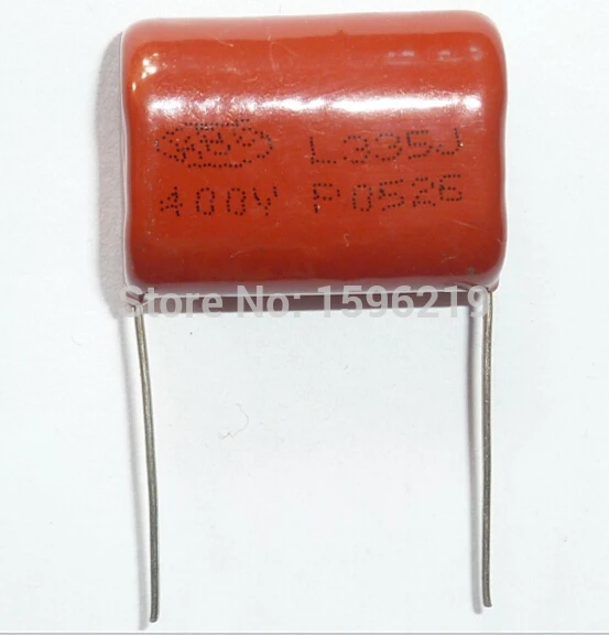 50pcs CBB capacitor 335 400V 335J 3.3uF 3300nF P26 CBB21 Metallized Polypropylene Film Capacitor