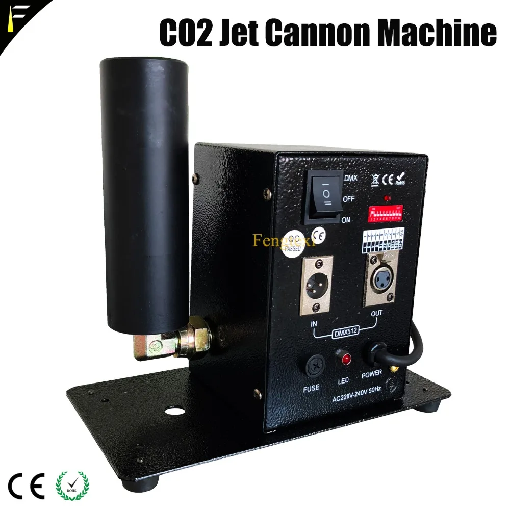 DMX512 2CH Stage Ice Jet CO2 Shooter Machine Dry Ice Fog Effect CO2 SmokeSpecial Effects Device Cannon Free Shipping Cost