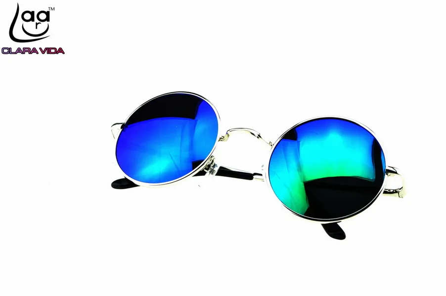 Lentes De Sol Mujer Clara Vida Ozzy Blue/green Mirror Lenses Rock Style Retro 100% Polzrized Sunglasses With Test Card