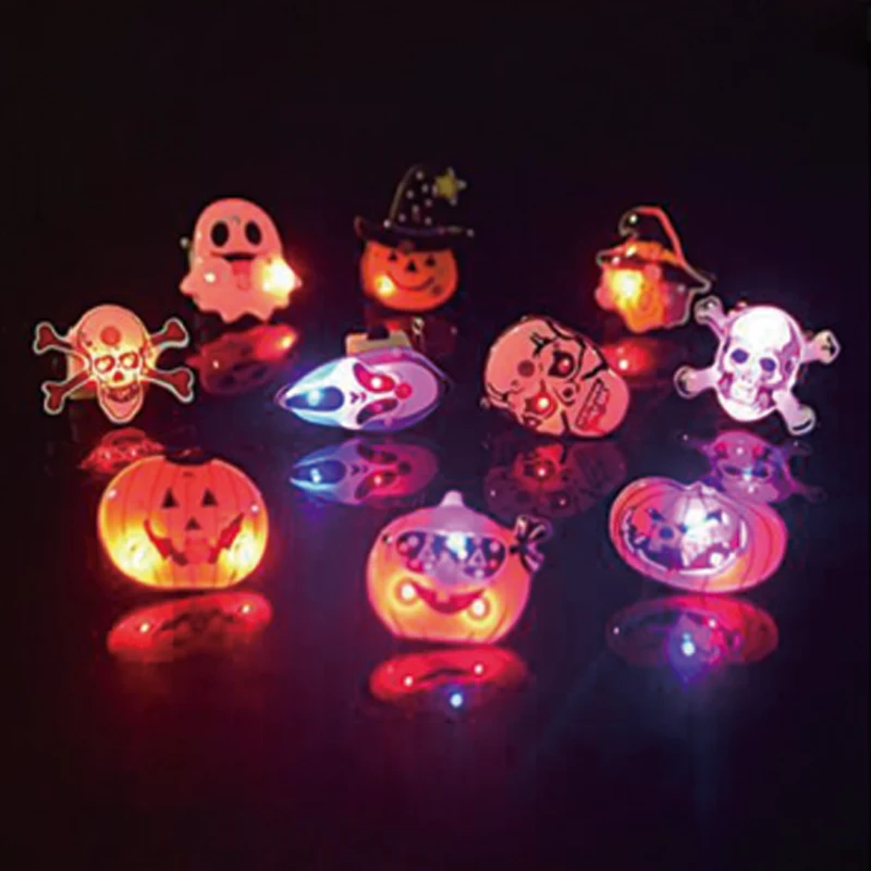 

party decoration Pumpkin skull brooch led Halloween pin Skeleton brooch Halloween hen party rave festival for party