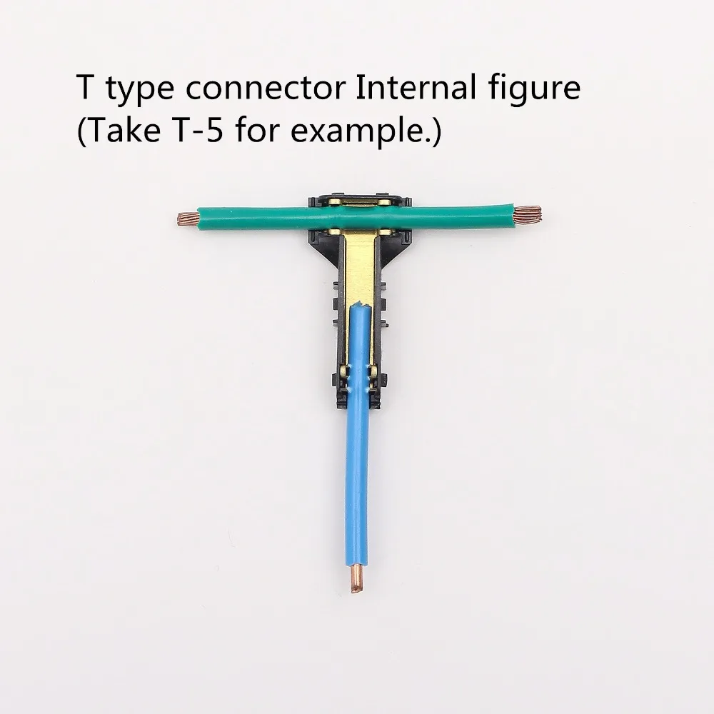 JOWX T-2 10PCS 18AWG 0.75sqmm Car Connectors Terminals Non-stripped T Type Wire Cable Connector Joint Quick Splice Crimp