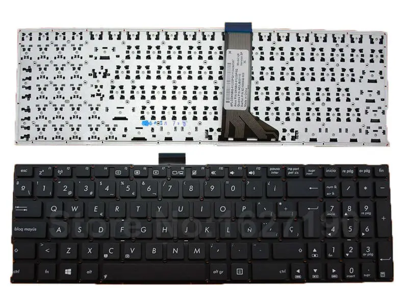 

SP/Spanish Laptop Keyboard for ASUS K555 X555 BLACK Without FRAME Win8 New Laptop Keyboards With