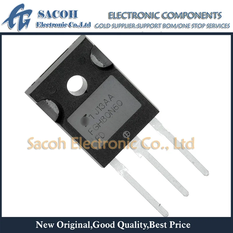 

Refurbished Original 2Pcs/Lot FGH80N60FD FGH80N60FDTU OR FGH80N60FD2 FGH80N60 80N60 TO-247 80A 600V Field Stop IGBT