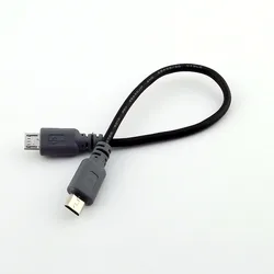 1pc Micro rodzaj usb B męski do mikro B męski 5 Pin Converter adapter otg realizacji kabel do transmisji danych 20cm