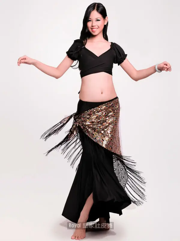Fringe belly dance hip scarf peacock Belly dance costume for Women embroidery sequins belly dancing Hip Scarves sexy dance belt