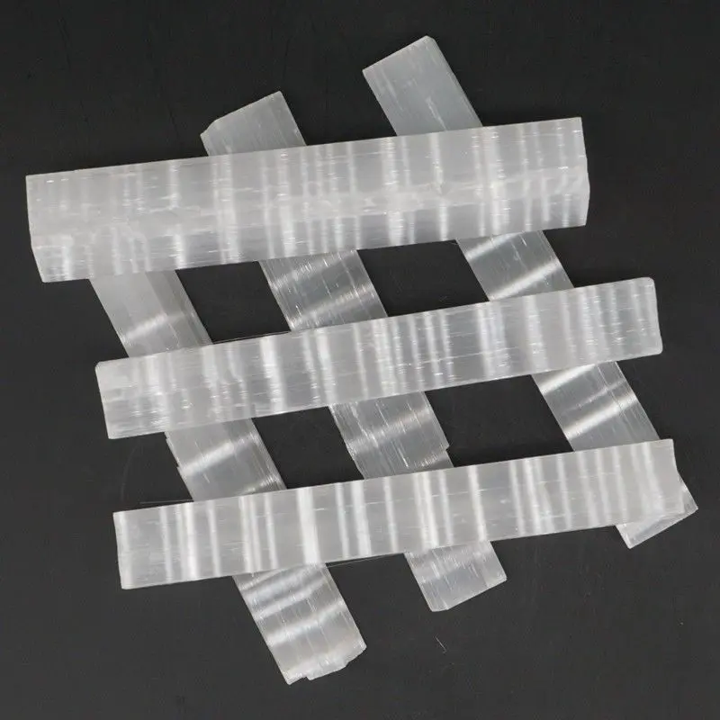 120mm Selenite Stick Wand Rough Crystal Specimen Selenite Wand Reiki Chakra Home Decor 1PC