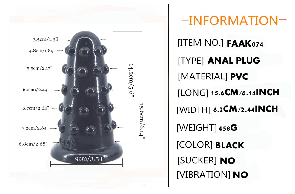 FAAK Big anal plug beads anal dildo raised dots sex toys for women men huge butt plug anus massage vagina stimulate sex shop - AliExpress 66 FAAK Big anal plug beads anal dildo raised dots sex toys for women men huge butt plug anus massage vagina stimulate sex shop - AliExpress 66