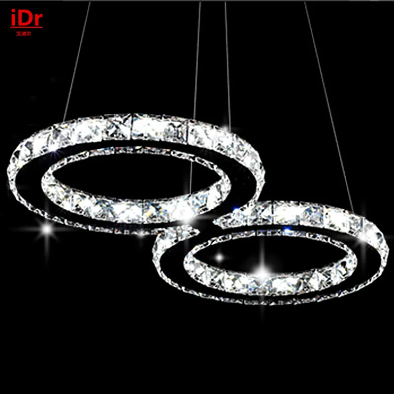 

Wholesale stainless steel crystal chandelier restaurant chandelier 8 Peanut type bicyclic Restaurant lights