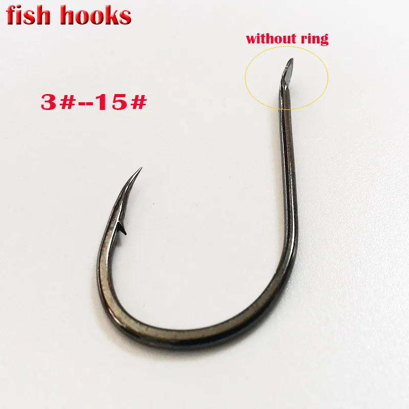 2019hook fishing high carbon 82A steel hooks many size 3#--15# choose you need number 100pcs/lot high quality color:black