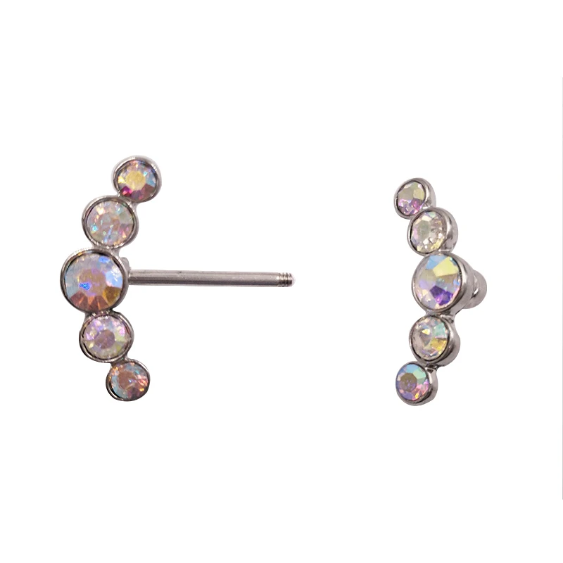 2 pièces de Piercing de mamelon en cristal clair coloré pour femmes, bouclier de Piercing de mamelon en barres pour femmes