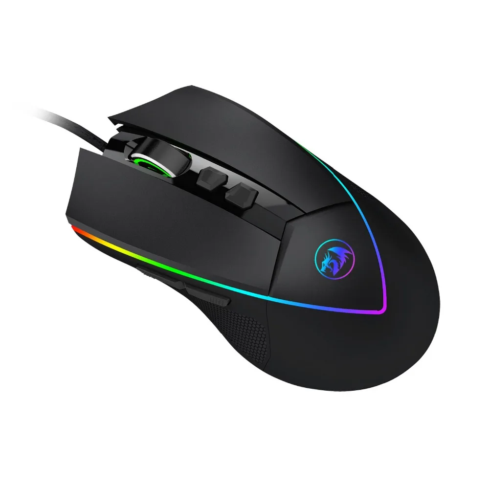 Gaming Mouse 12400 DPI 16.8Million RBG Backlit 8 buttons ergonomic design for programmable Mice gamer LOL MMO Redragon M909