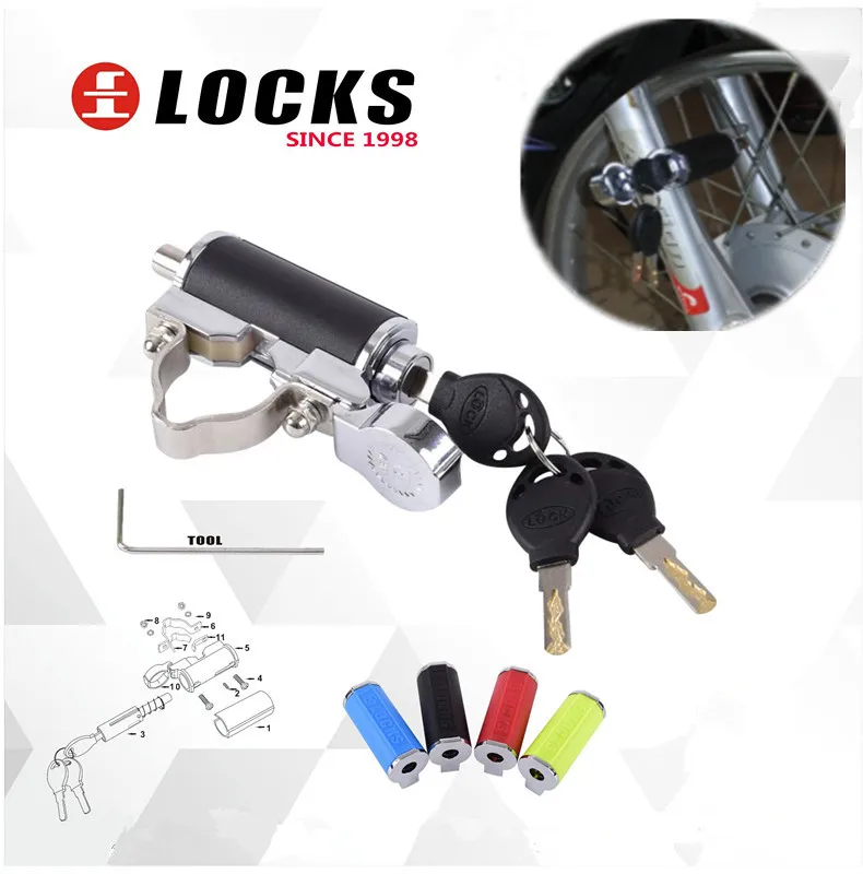 

New 2019 motorcycle bicycle Scooter shock absorber anti-theft lock Motorbike security lock 4 colors