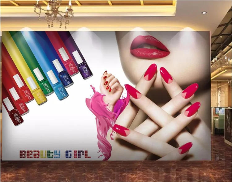 Large custom any size mural wallpaper beauty salon beauty gorgeous beauty tooling background wall papel de parede