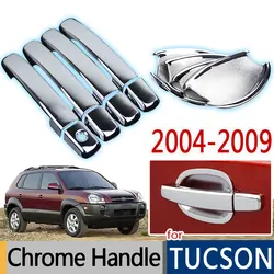 Hot Sale For Hyundai Tucson Accessories 2004 - 2009 Chrome Door Handle 2005 2006 2007 2008 Car Covers Car Stickers Car Styling