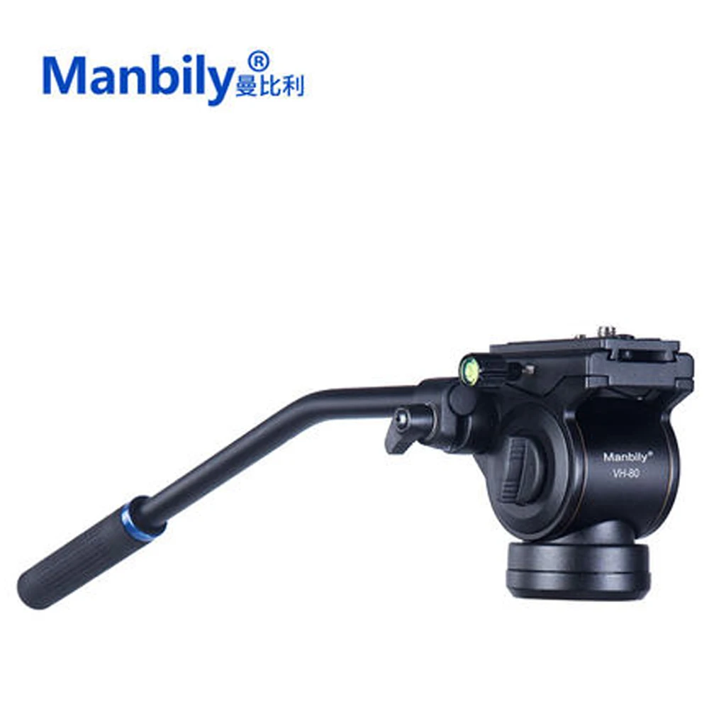 

VH80 Professional Flat Base Video Camera Flat Fluid Drag Tripod Head For Canon Nikon Sony DSLR Camera Camcorder Monopod Tripod