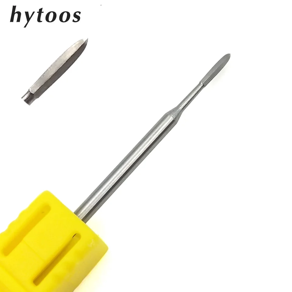 

HYTOOS Hexagon Cuticle Clean Burr 3/32 Stainless Steel Nail Drill Bit Milling Cutter for Manicure Dead Skin Removal Nails Care