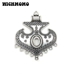 New 1pieces 78*64MM Retro  Alloy Hearts Pendants Charms Tassel Loop Linker Connector  for DIY Necklace Jewelry Accessories