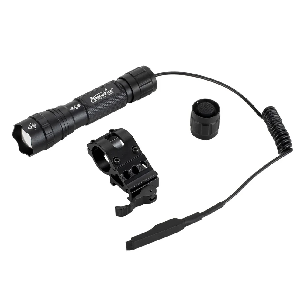 AloneFire tk503 Tactical IR Led Hunting Light Zoomable Infrared Radiation Night Vision Flashlight+20mm Rail Scope Mount