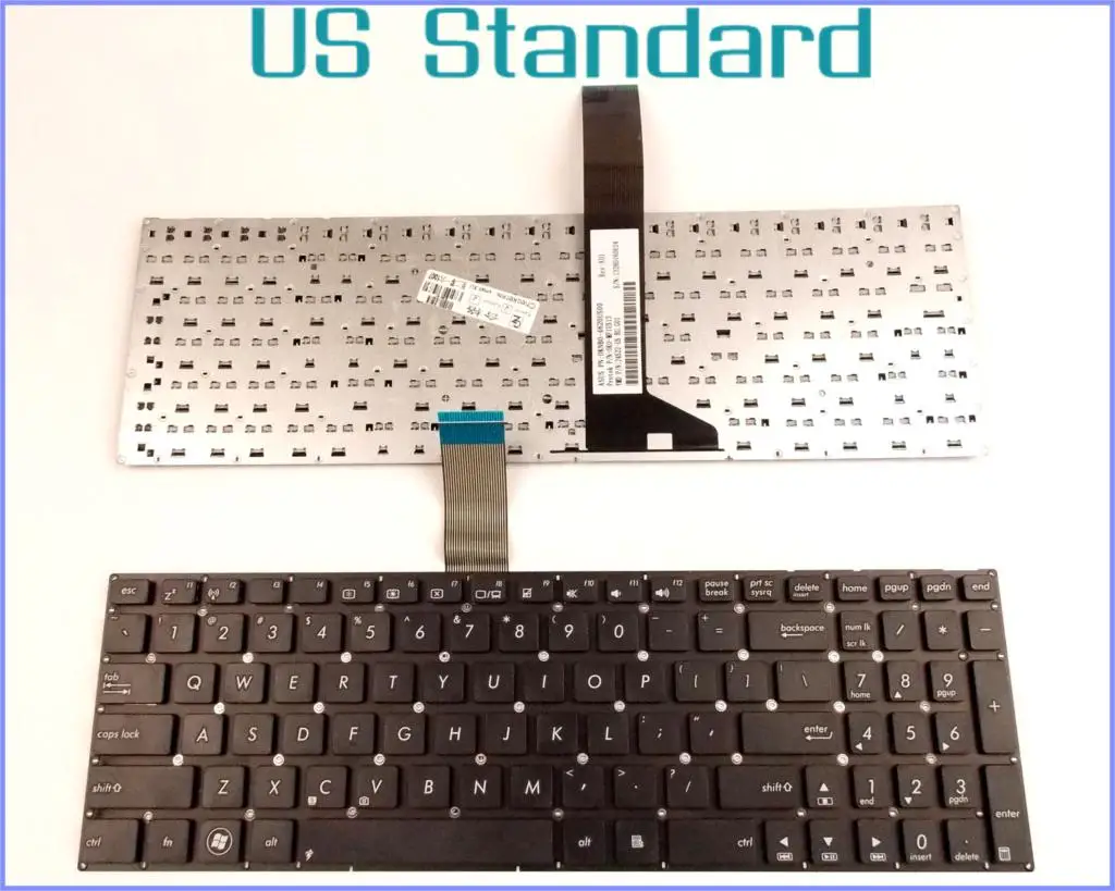 US English Version Keyboard for ASUS D552C X552E A550VB A550C A55C Laptop No Frame