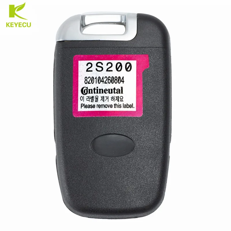 KEYECU Replacement Smart Remote Key FOB 4 Button 433MHz With ID46 Chip for Hyundai I30,for Kia K2 K5 New Sportage