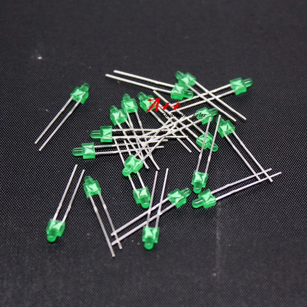 2MM LED DIP Tower LED Diode Lamp 2MM green 100PCS