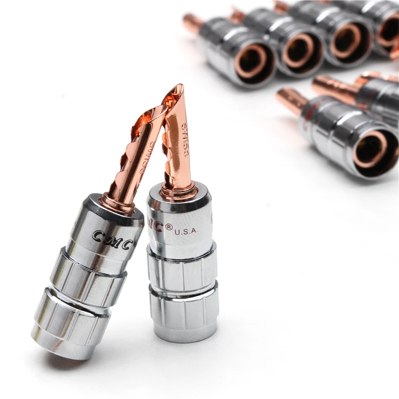 12PCS Gold Plated Copper Solid Banana Plug Set For Audio Speaker Amplifier Female Connectors Plug Cable Wire Adapters