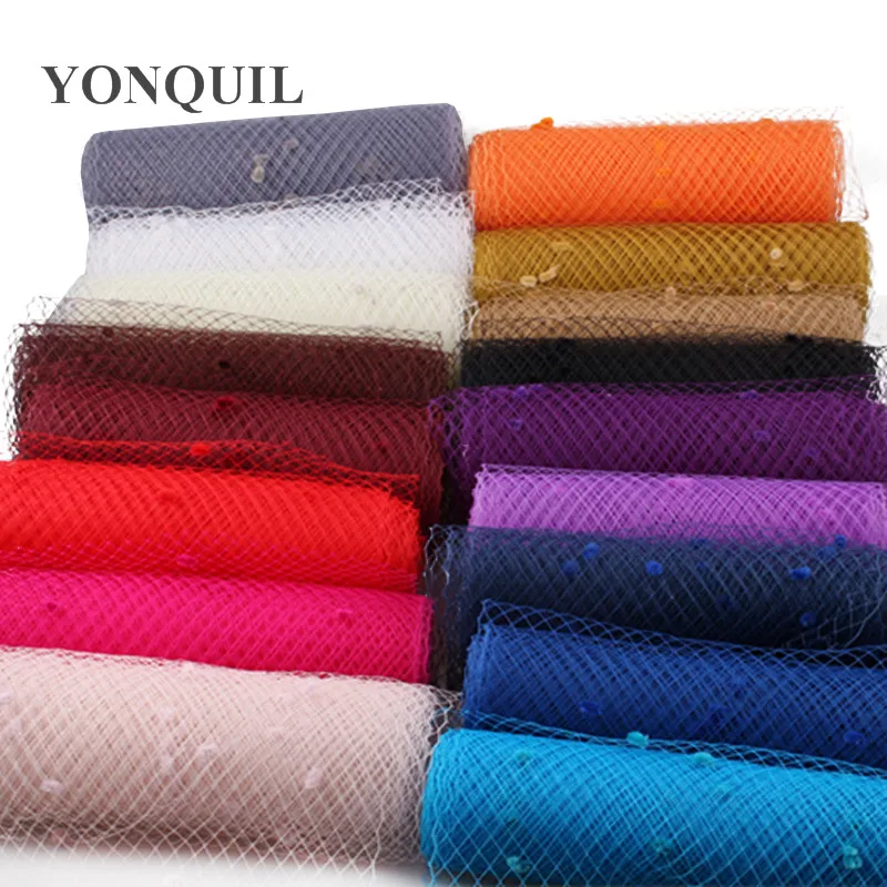 Birdcage veil with Dot 25CM Width Russian Veiling Netting wedding Handwork women millinery material 1 meter per lot SY17061915