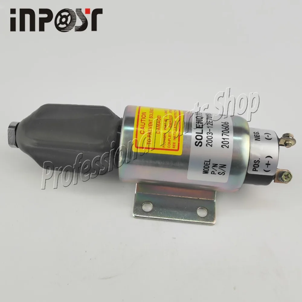 

12v Fuel Stop Solenoid Valve 2003-12E7U1B1S4 Fit Woodward Engine 2 Terminals
