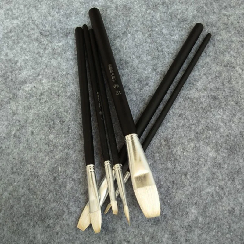 6pcs/set,gouache watercolor painting pen wool with Oil Paint acrylic brush Art for Supplies Stationery free shipping image 2