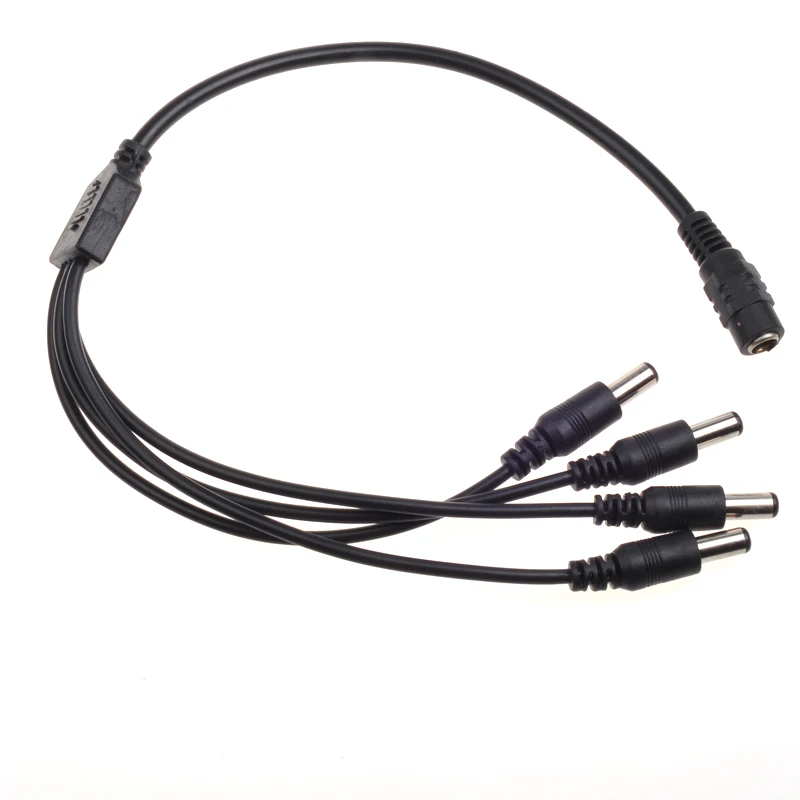 

5.5mm/2.1mm 1 to 4 DC Power Supply Splitter Cable(1 Female to 4 Male Plug ) cctv cable for CCTV Cameras