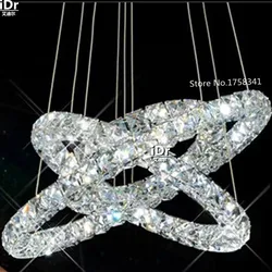 NEW 3 Ring LED K9 Crystal Chandelier Circles Modern Diamond Crtstal Lights High-end European-style chandelier