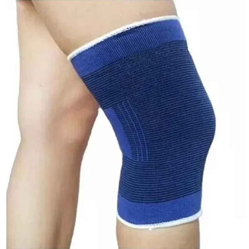 2 Pcs Brace Elastic Muscle Support Compression Sleeve Sport Pain Relief Blue Knee Brace