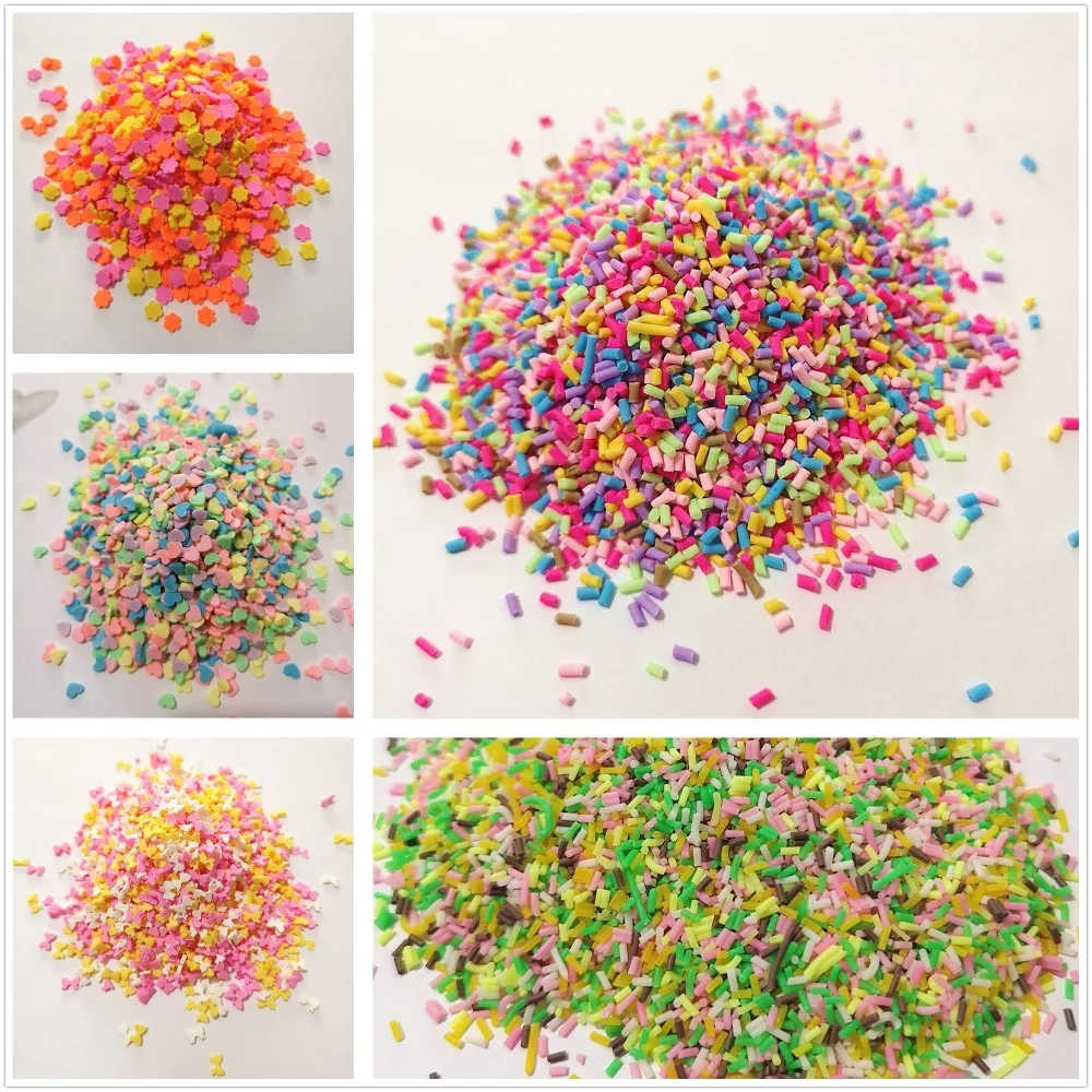 20g Polymer Clay Sprinkles Colorful sweet fake fruit sugar chocolate grain Simulation Foods home decoration Dollhouse