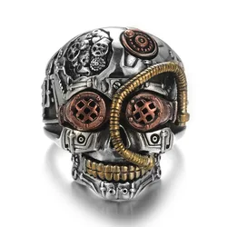 Punk Rock Mix Color Titanium Steel Skull Finger Ring For Men Male Big Size 2018 New High quality 21G Weight Drop Shipping RA-049