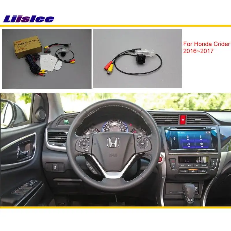 

For Honda Crider 2016-2022 Car Rear View Back Packing Camera Adapter RCA HD CCD CAM Factory Screen Reversing Image Upgrade Kit