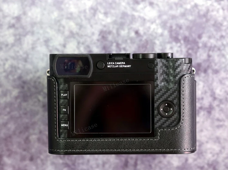 Milicase Handmade Genuine Leather Camera case Half Bag For Leica