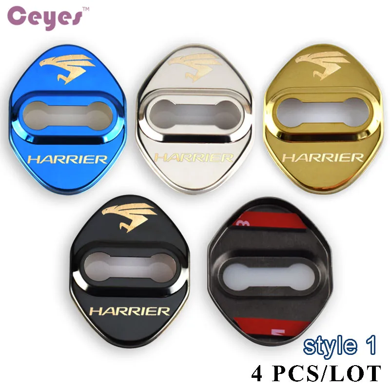 4pcs Car Styling Door Lock Cover Stickers auto Accessories Metal Exterior Accessories Case For Toyota Harrier 2021 2022 2023