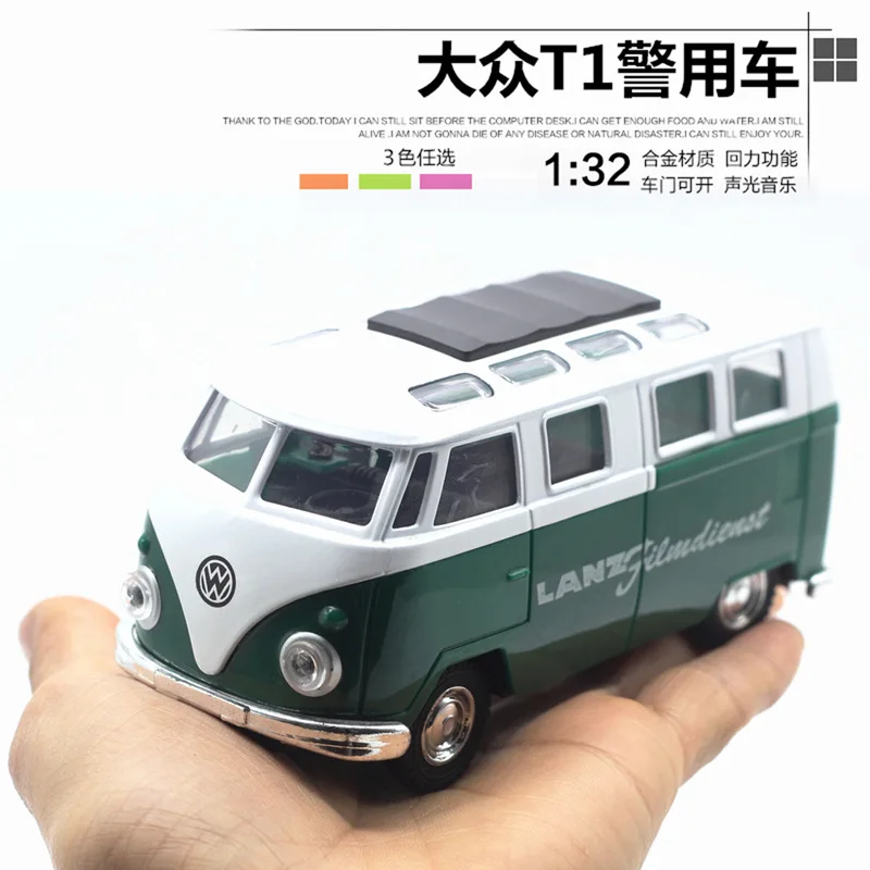 1:32 Van fire express car, car alloy model that restore ancient ways, children's toys, Pull Back alloy car modelLight and sound