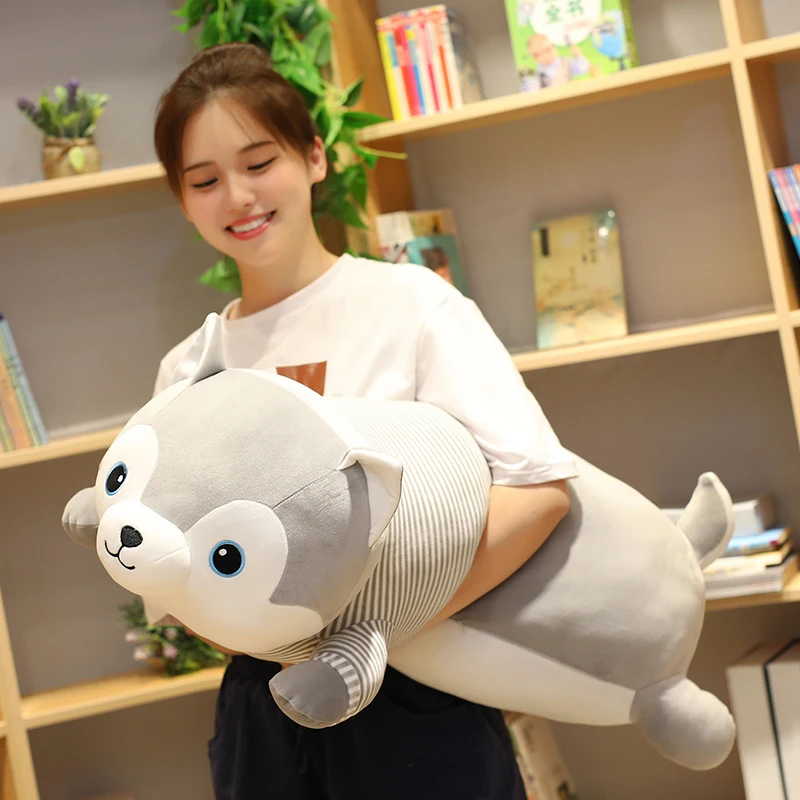 50-120CM large super soft Shiba Inu animal filled plush toy Husky soft pillow Children's birthday gift creative home decoration